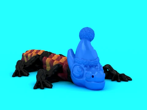 Festive Flexi Lizard 3D Model