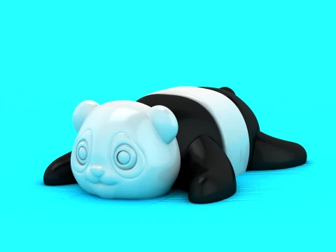 Cute Flexi Panda 3D Model