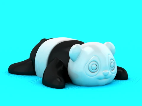 Cute Flexi Panda 3D Model