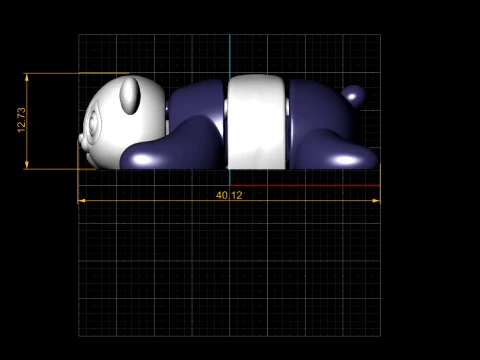 Cute Flexi Panda 3D Model
