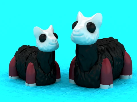 Lama flexible mignon Modèle 3D
