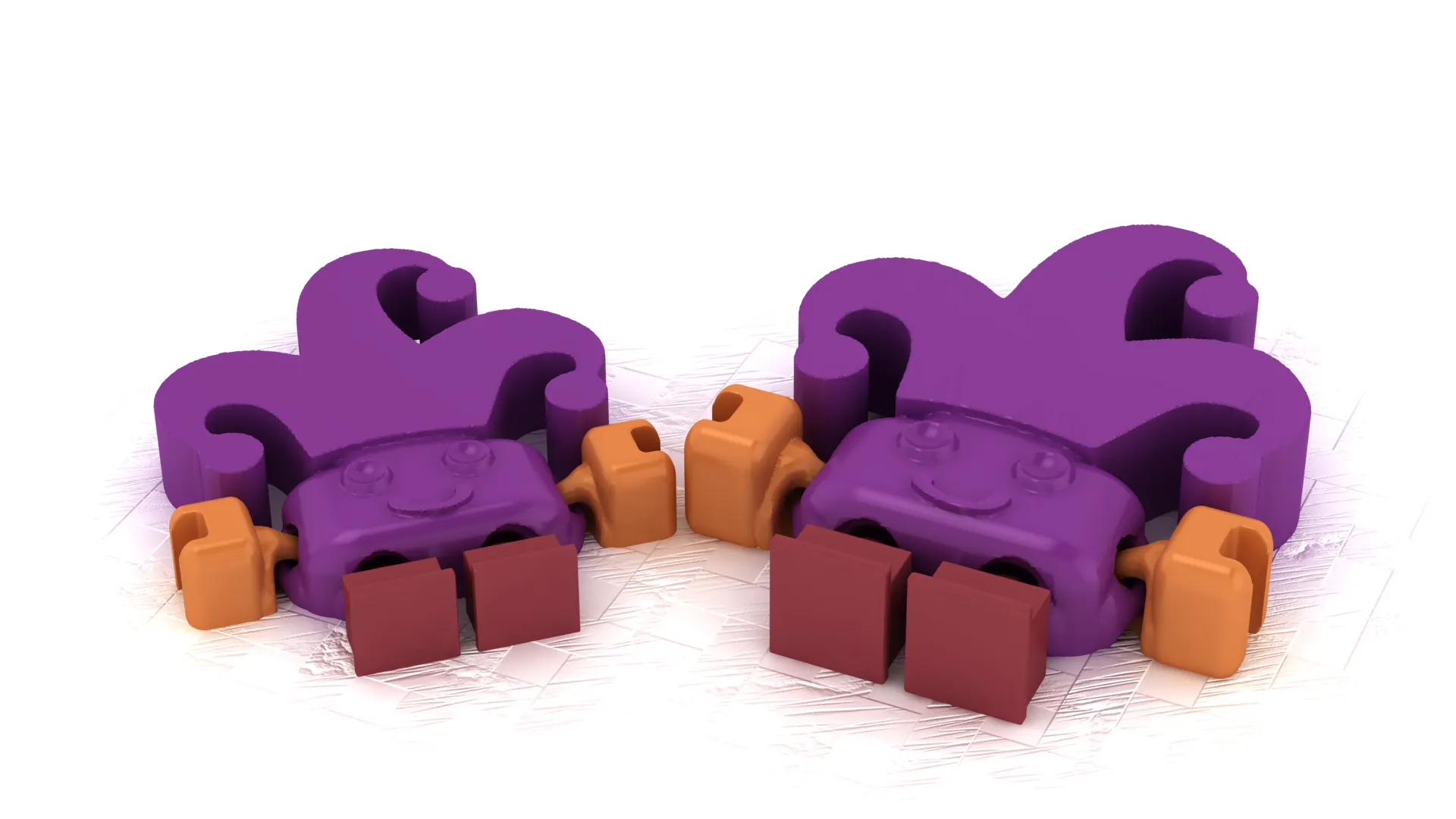 Cute Jester Flexi 3D Model .c4d .max .obj .3ds .fbx .stl .blend 