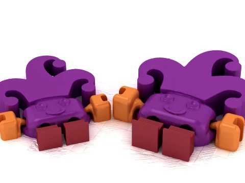 かわいい道化師フレキシ 3Dモデル