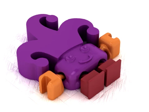 Cute Jester Flexi 3D Model