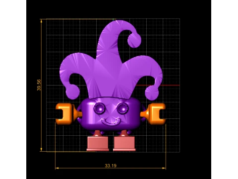 Cute Jester Flexi 3D Model