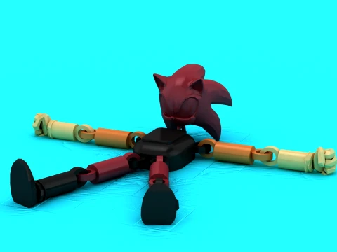 Flexi Sonic Figure 3D Model