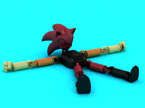 Flexi Sonic Figure 3D Model
