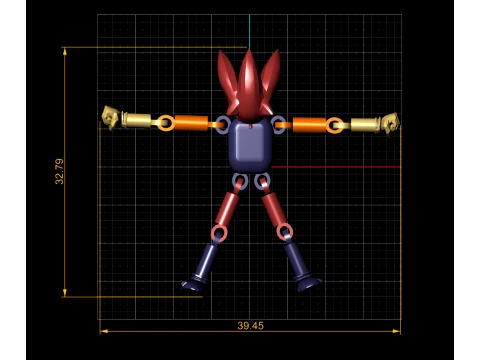 Flexi Sonic Figure 3D Model