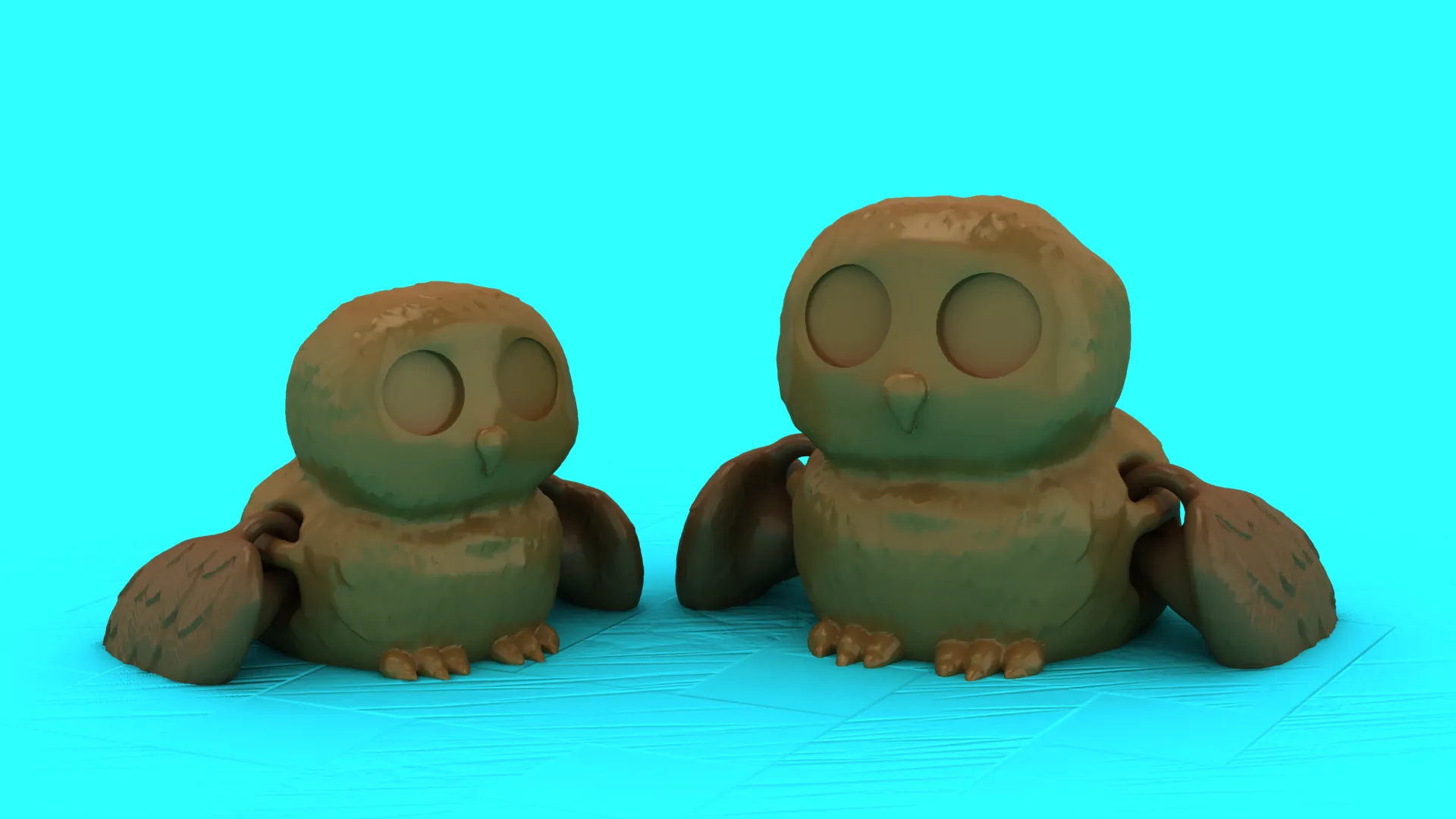 Cute Flexi Owl 3D Model .c4d .max .obj .3ds .fbx .stl .blend