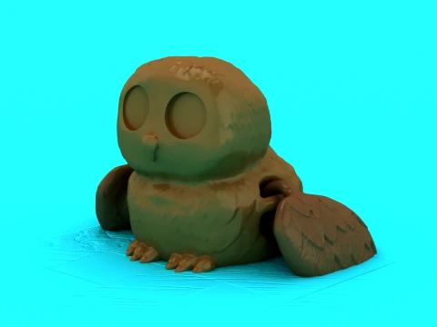 Cute Flexi Owl 3D Model