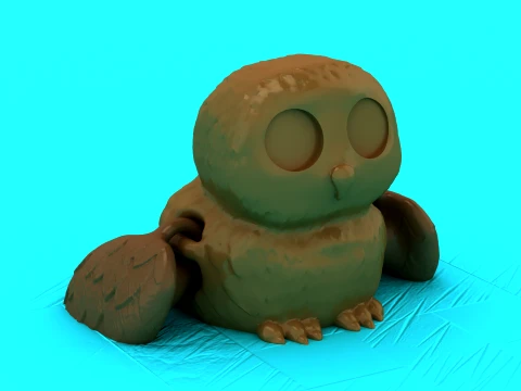 Cute Flexi Owl 3D Model