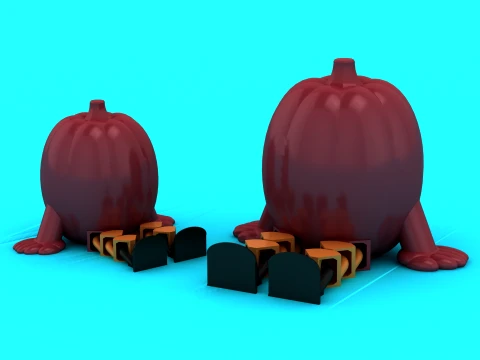 Pompoen Flexi-figuur 3D Model