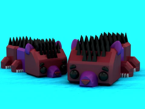 Spiky Flexi Bear 3D Model