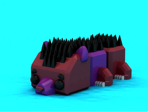 Spiky Flexi Bear 3D Model