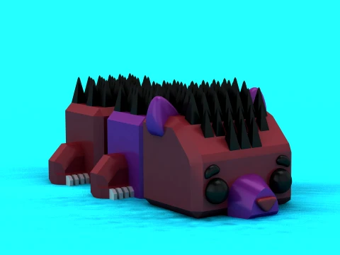 Spiky Flexi Bear 3D Model