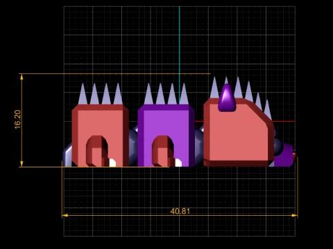 Spiky Flexi Bear 3D Model