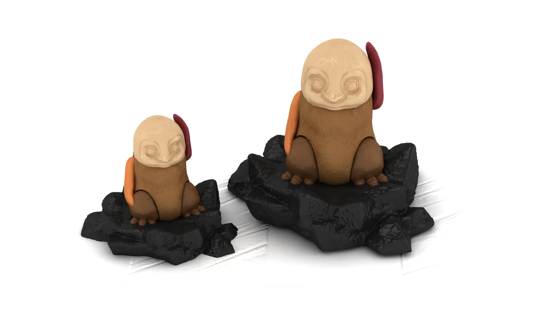 Cute Owl Figurine 3D Model .c4d .max .obj .3ds .fbx .stl .blend 
