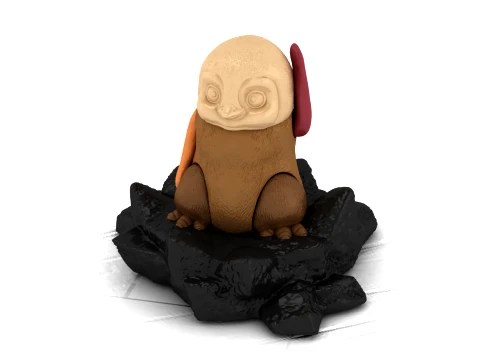 Cute Owl Figurine 3D Model