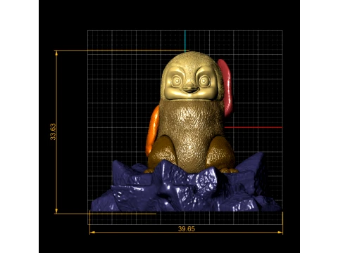 Cute Owl Figurine 3D Model
