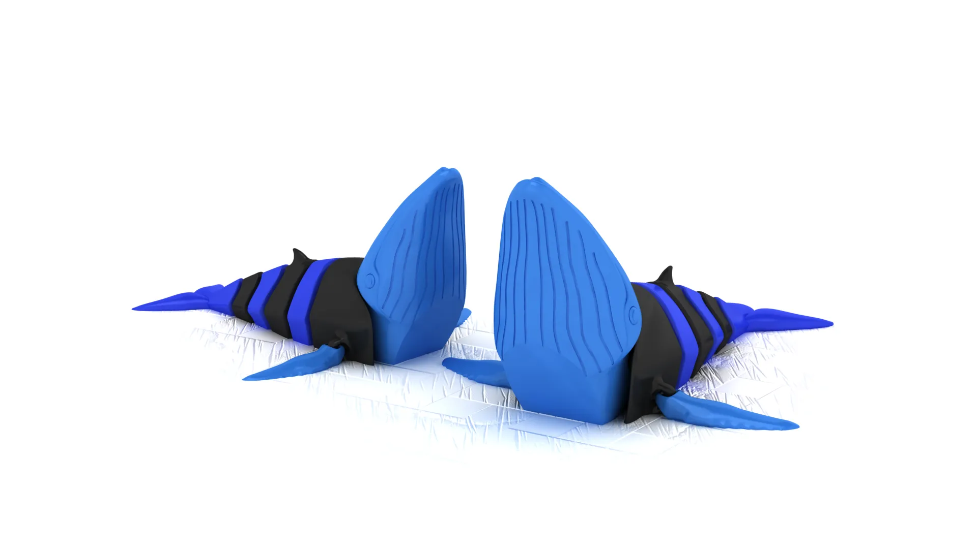 Flexi Blue Whale 3D Model .c4d .max .obj .3ds .fbx .stl .blend 