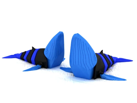 Flexi Mavi Balina 3D Model