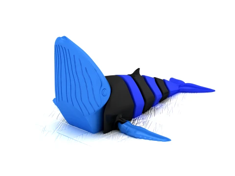 Flexi Blue Whale 3D Model