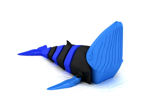 Flexi Blue Whale 3D Model
