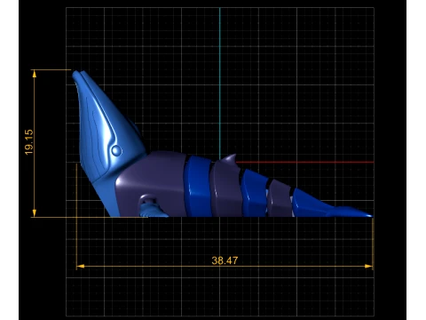 Flexi Blue Whale 3D Model