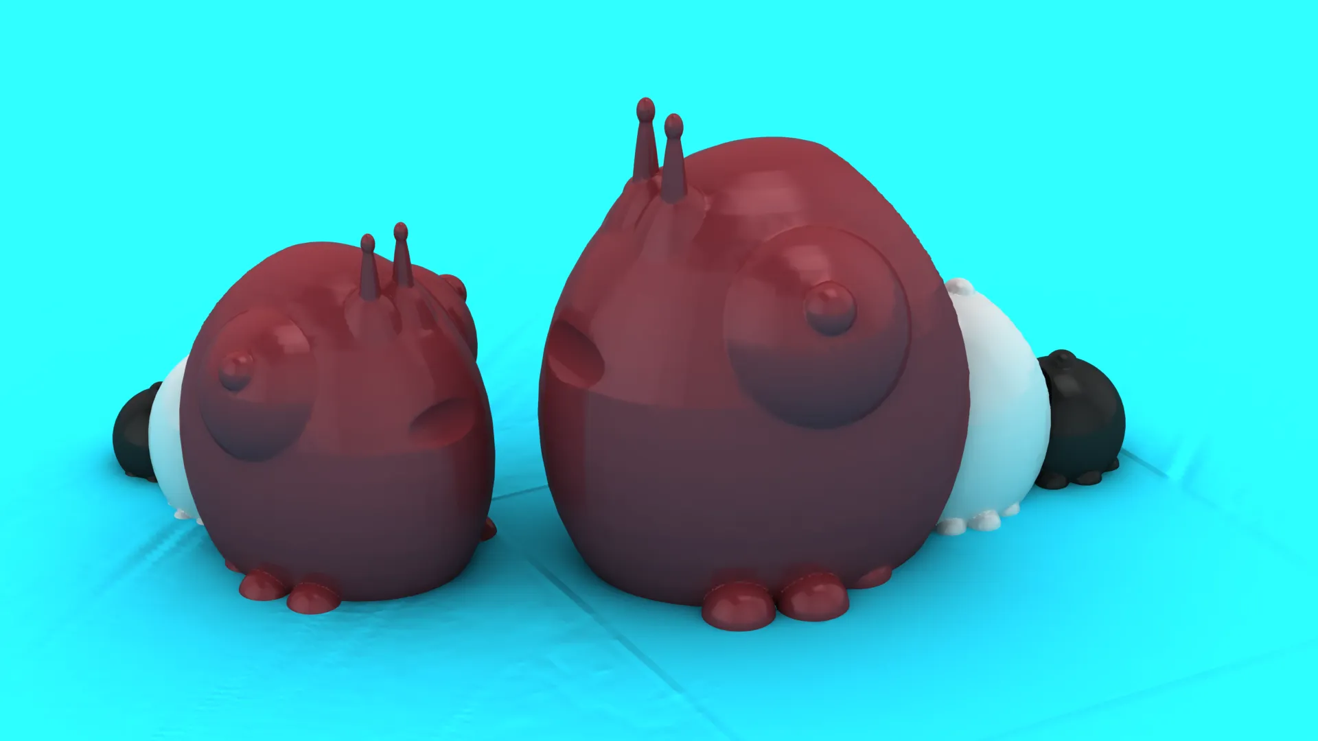 Cute Flexi Ladybug 3D Model .c4d .max .obj .3ds .fbx .stl .blend 