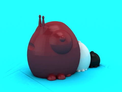 Cute Flexi Ladybug 3D Model