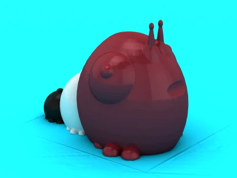 Cute Flexi Ladybug 3D Model