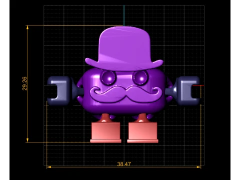Flexi Magician Figure 3D Model