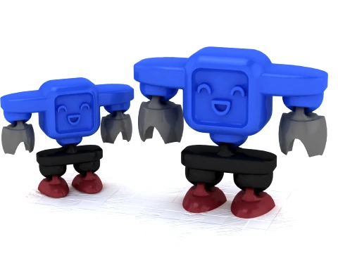 Cute Robot Figure 3D Model
