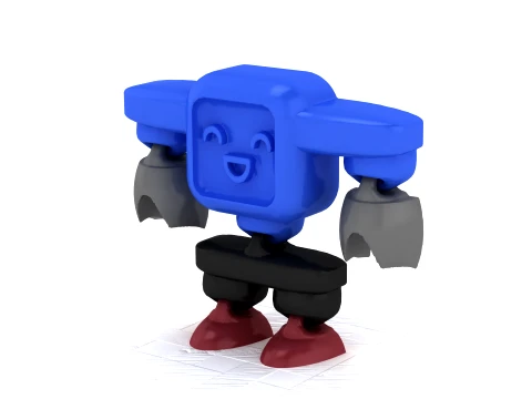 Cute Robot Figure 3D Model