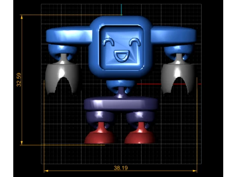 Cute Robot Figure 3D Model