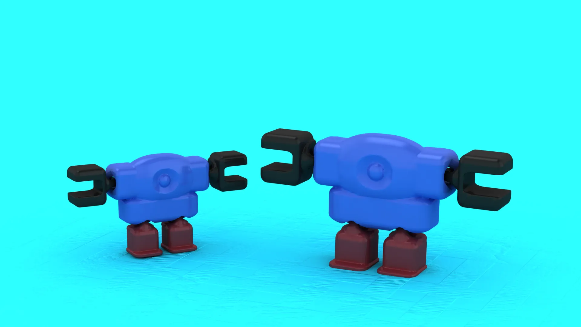 Flexi Claw Robot 3D Model .c4d .max .obj .3ds .fbx .stl .blend