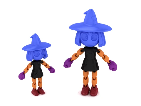 Figura de bruja flexible Modelo 3D
