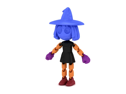 Flexi Witch Figure 3D Model