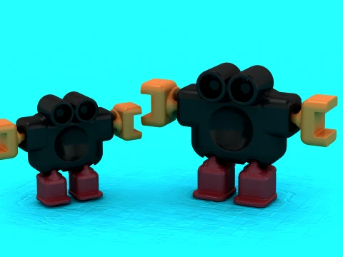 Camera Robot Figure 3D Model