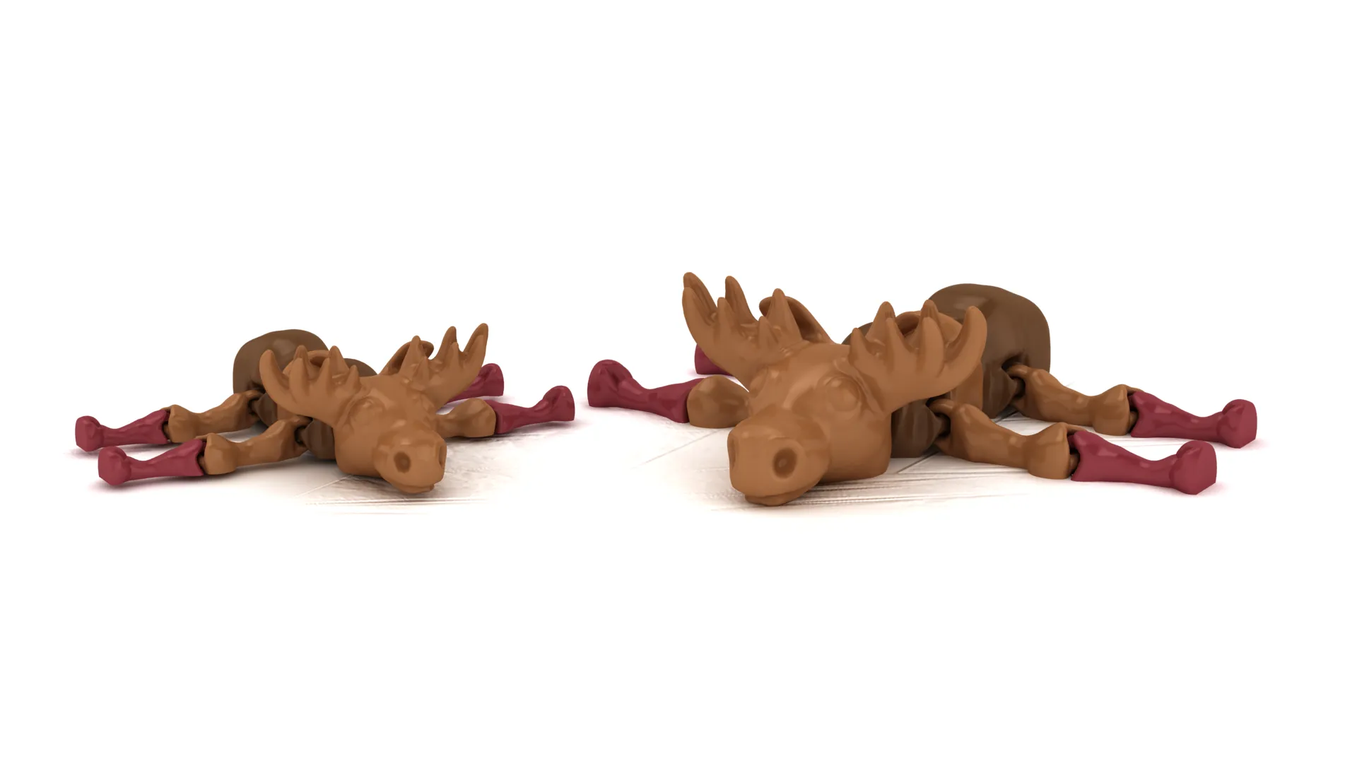 Flexi Moose Toy 3D Model .c4d .max .obj .3ds .fbx .stl .blend 