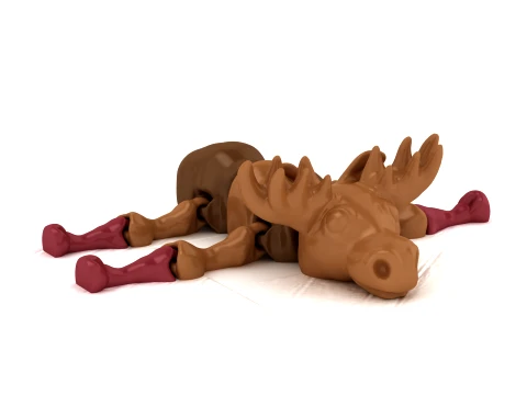 Flexi Moose Toy 3D Model