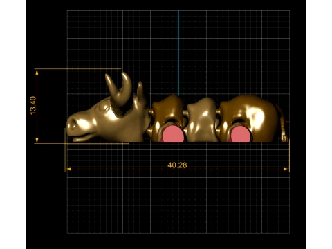 Flexi Moose Toy 3D Model