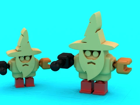 Flexi Wizard Robot 3D Model