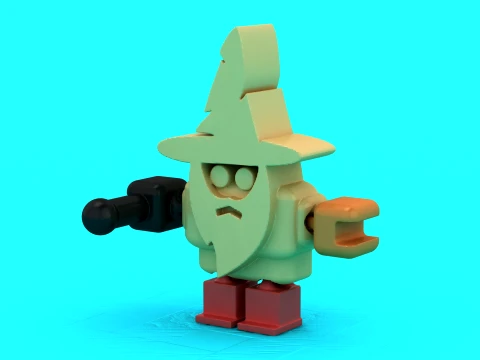 Flexi Wizard Robot 3D Model