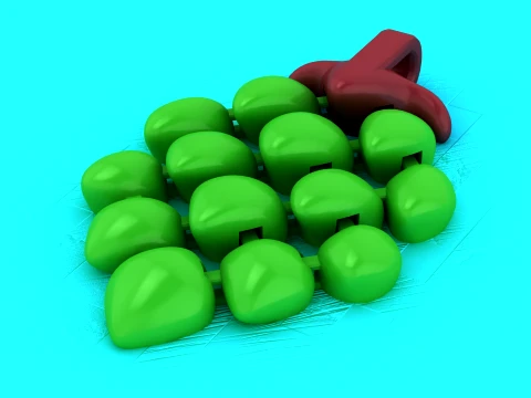 Flexi Grape Cluster 3D Model
