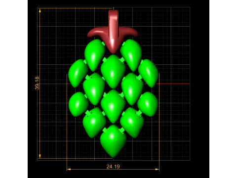 Flexi Grape Cluster 3D Model