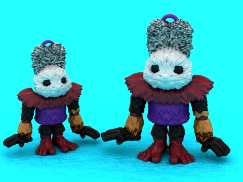 Figurine de guerrier à plumes Modèle 3D