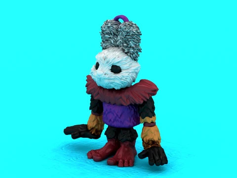Feathered Warrior Figure 3D Model
