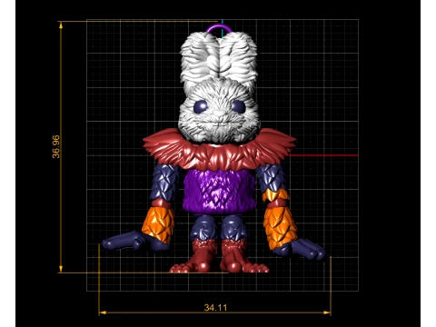 Feathered Warrior Figure 3D Model