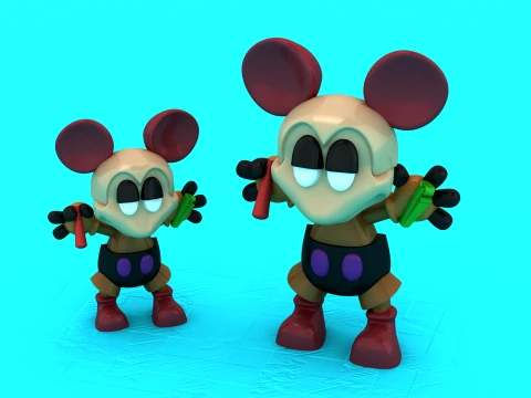 Figure de souris de dessin animé Modèle 3D